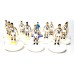 Subbuteo Andrew Table Soccer Wolverhampton Wanderers away kit 2018-19 on Classic Hasbro Bases